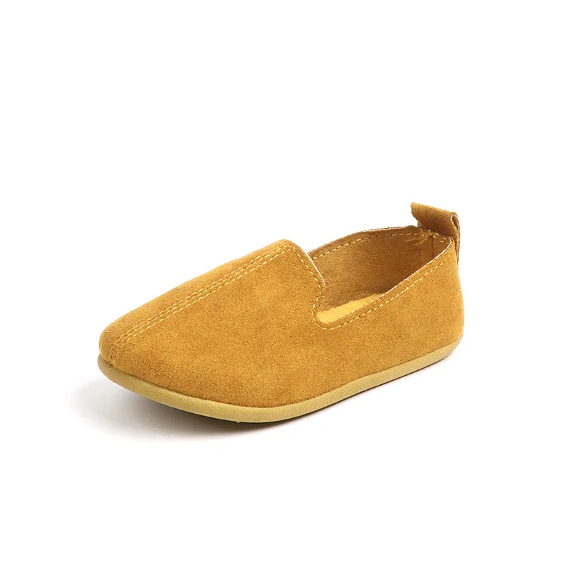 2018 Autumn Kids Flock PU Leather Casual Shoes Boys Loafer girl Slip-on children Soft Breathable candy color sneaker |