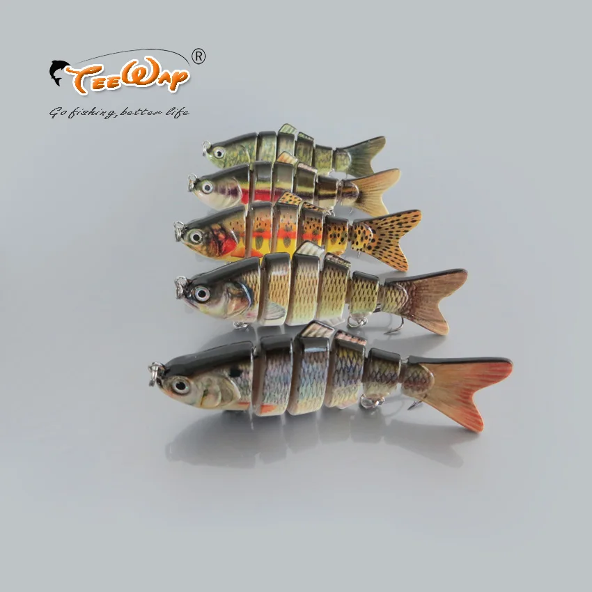 

8 Pcs/Lot Fishing Lure 6 Segment Swimbait Crankbait Hard Bait Slow 17g 10cm Fishing Tackle FL6-SQ fly fishing