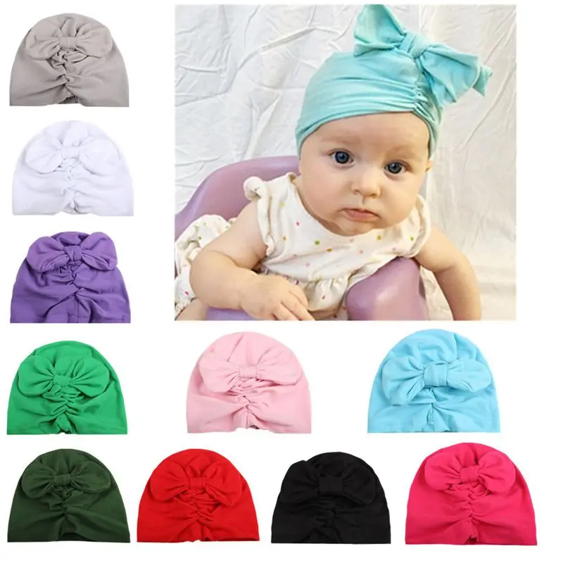 Baby Muts baby India hat children Toddler Kids Boy Girls bow fold head cute cartoon baby headdress casquette chapeau | Детская одежда