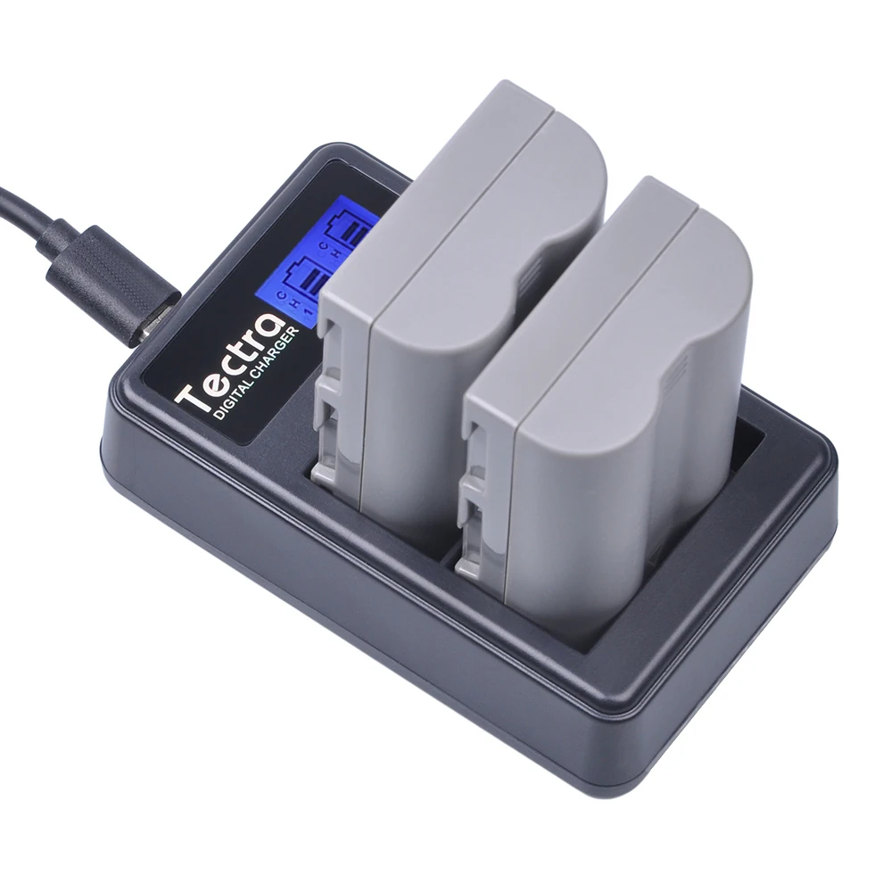 Tectra High Quality EN-EL3E EN EL3E LCD USB Dual Charger for Nikon D30 D50 D70 D90 D70S D300 ENEL3E Battery | Электроника
