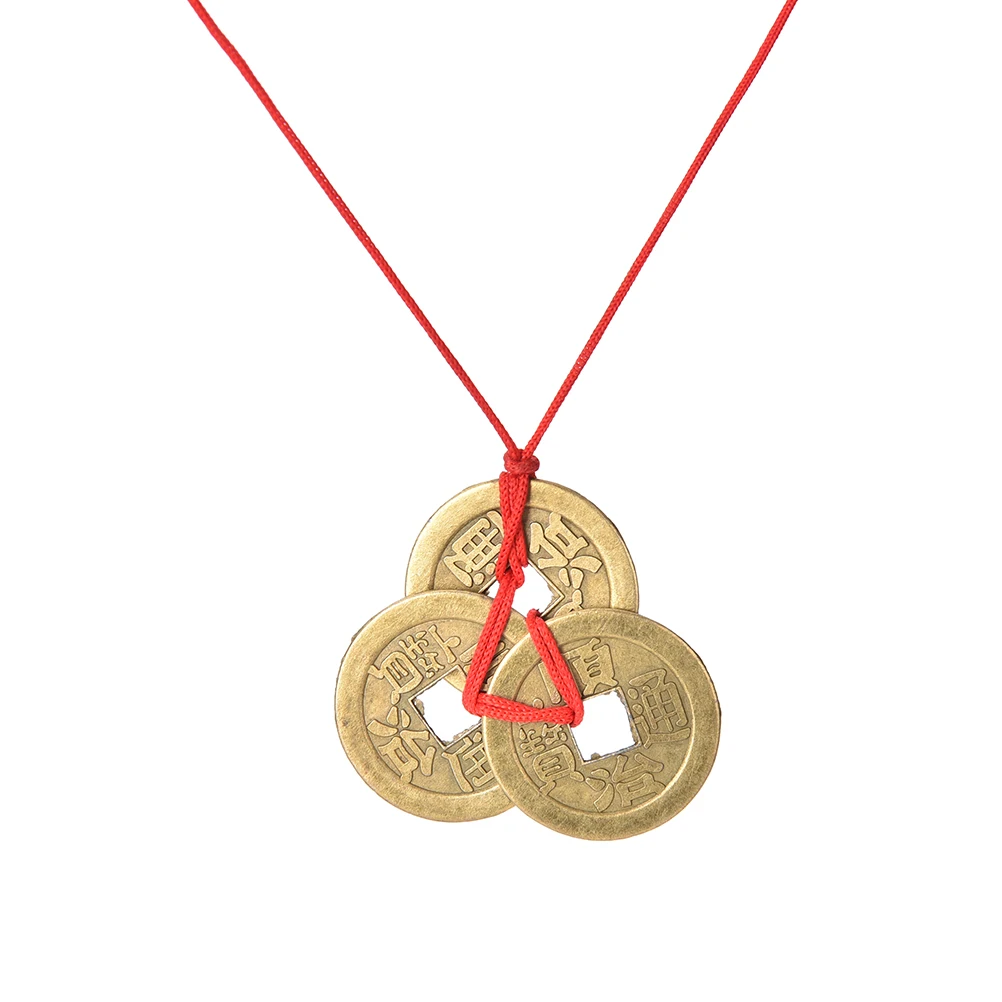 3 шт счастливые медные китайские монеты фэн шуй для богатства и успеха