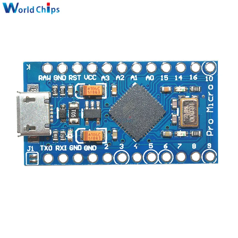 5 шт. USB ATmega32U4 Pro Micro в 16 МГц модуль для Arduino ATMega 32U4 контроллер reзамена Mini с Pins|usb