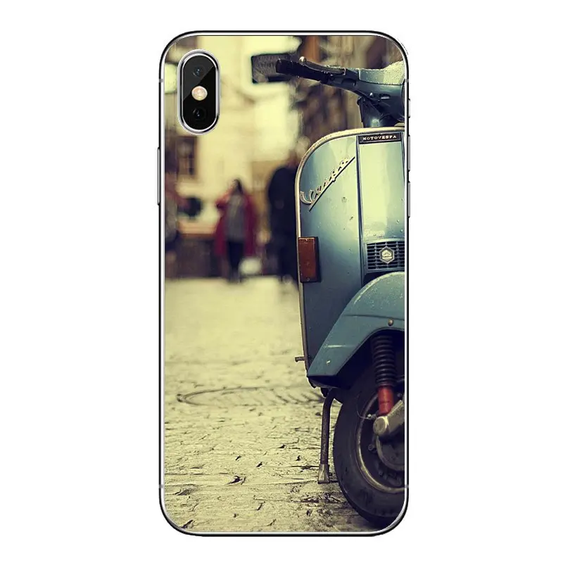 Синий Vespa 7 итальянская педаль мотоцикла для iPod Touch iPhone 4 4S 5 5S 5C SE 6 S 8 X XR XS Plus MAX