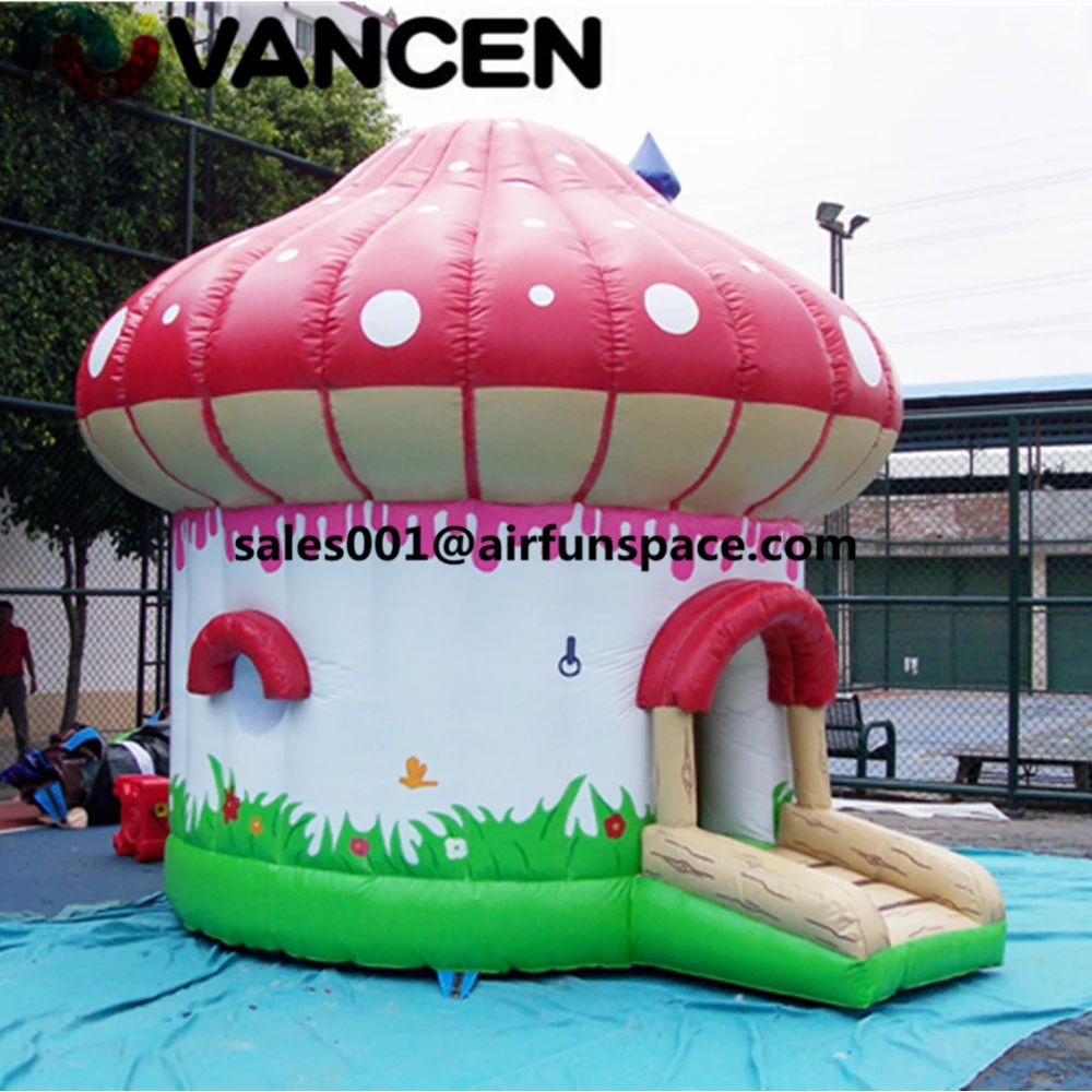 

Newest pink inflatable princess bouncy castle PVC 4.5*5m mushroom jump house CE certification inflatable bouncer castle for kids