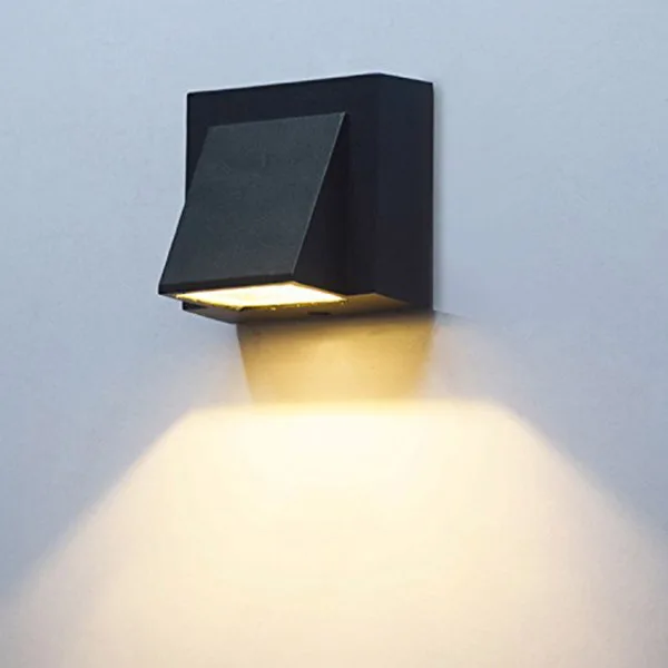 Brand New 3W LED Outdoor Exterior Wall Step Down Light Fixture Lamp Black Finish Warm White | Освещение