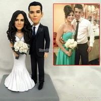 custom handmade bride groom wedding cake topper gift great idear cake topper birthday souvenir by turui figurines handcrafted