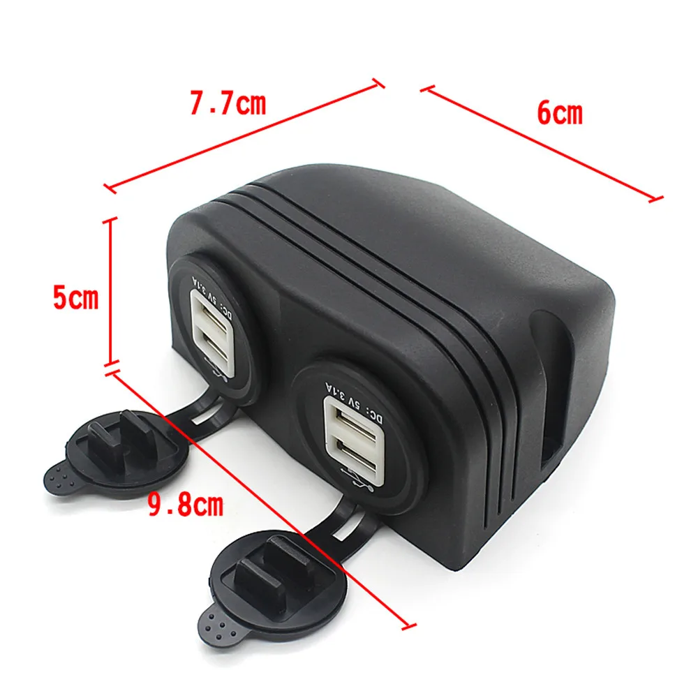 Willtoo 12 в автомобильный Грузовик Лодка Dual USB зарядное устройство розетка адаптер