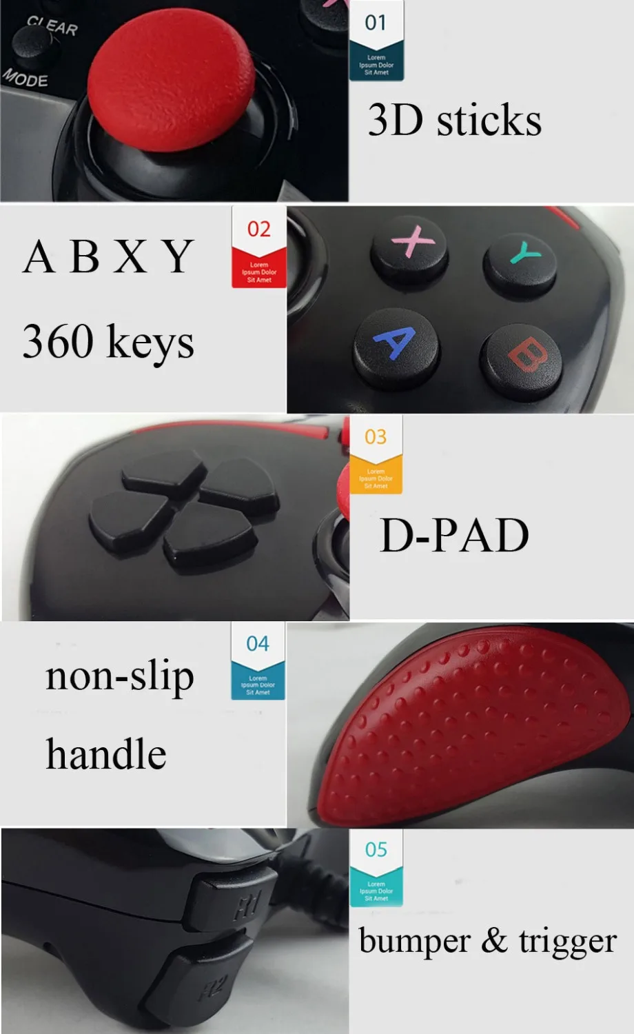Компьютерный игровой геймпад с двойной вибрацией, X360 режим ПК игровой контроллер для Windows win7 win8 win10, непосредственно играть в игры
