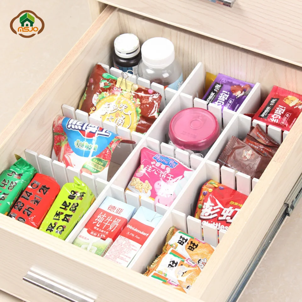 Msjo органайзер для ящика Пластиковый Регулируемый шкаф ящик разделения Клэп