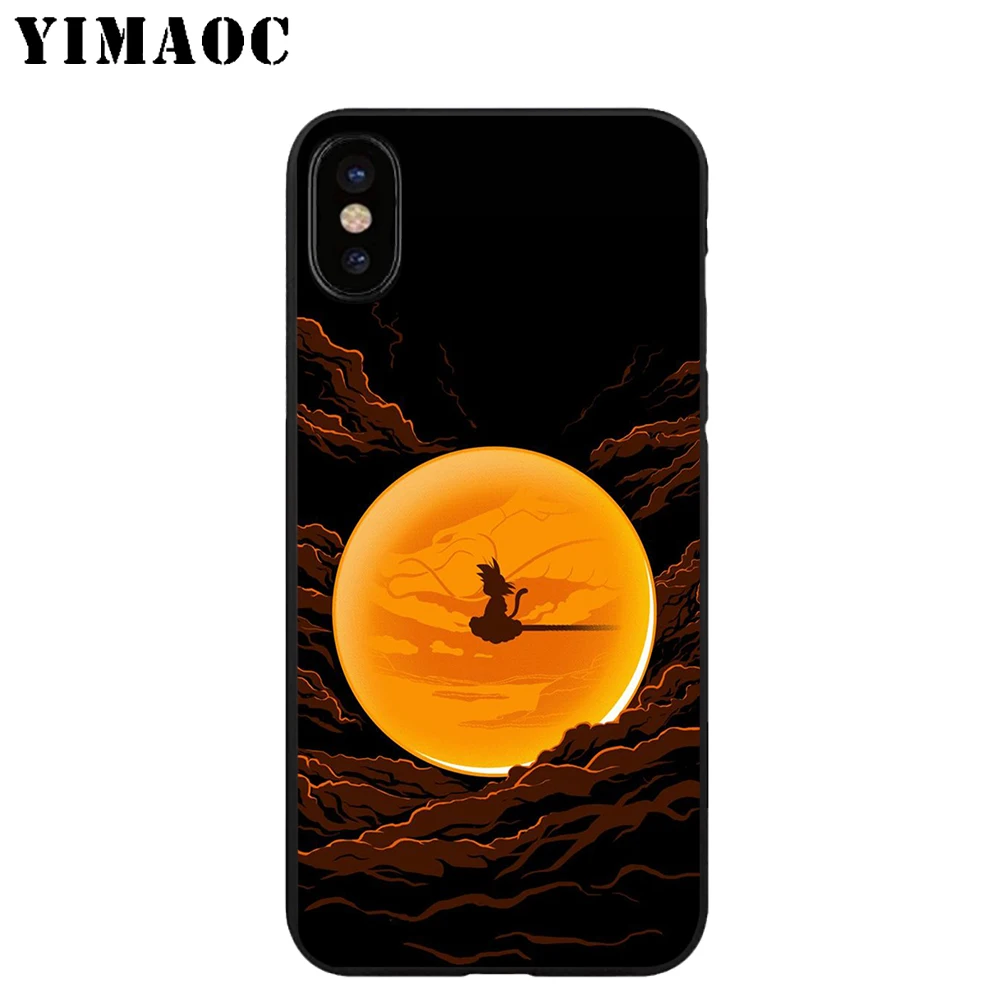 YIMAOC Dragon Ball Z Gofu Dbz Soft TPU Black Silicone Case for iPhone X or 10 8 7 6 6S Plus 5 5S SE Xr Xs Max |