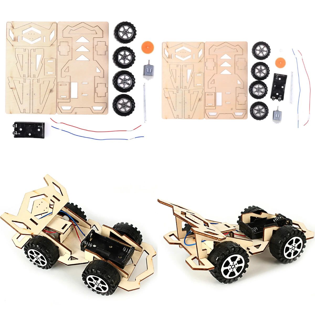 Деревянные сборные автомобильные игрушки DIY зубчатый привод механическая модель