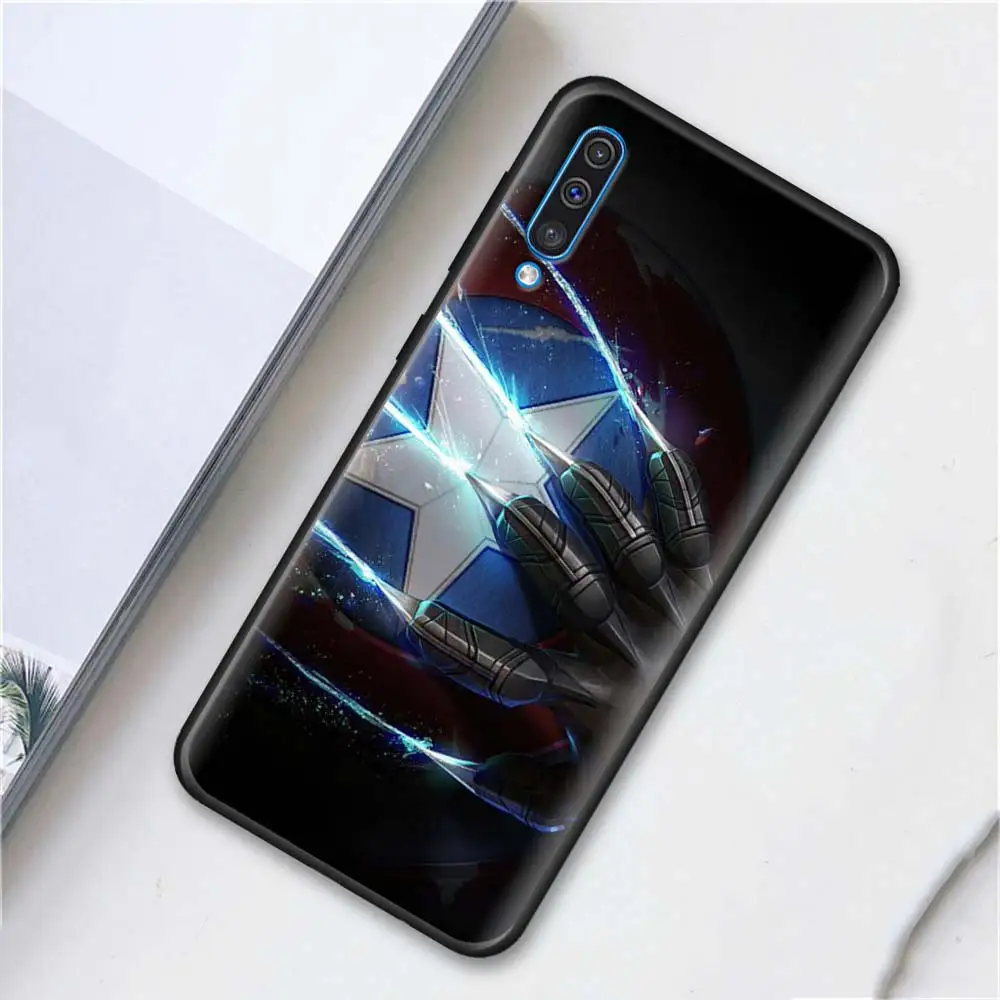 Ironman Marvel Мстители Супергерои мягкие чехлы для телефонов samsung Galaxy A6 A7 A8 Plus A9 A10 A20 A30 A40 A50 A70 M30 M20 черный C