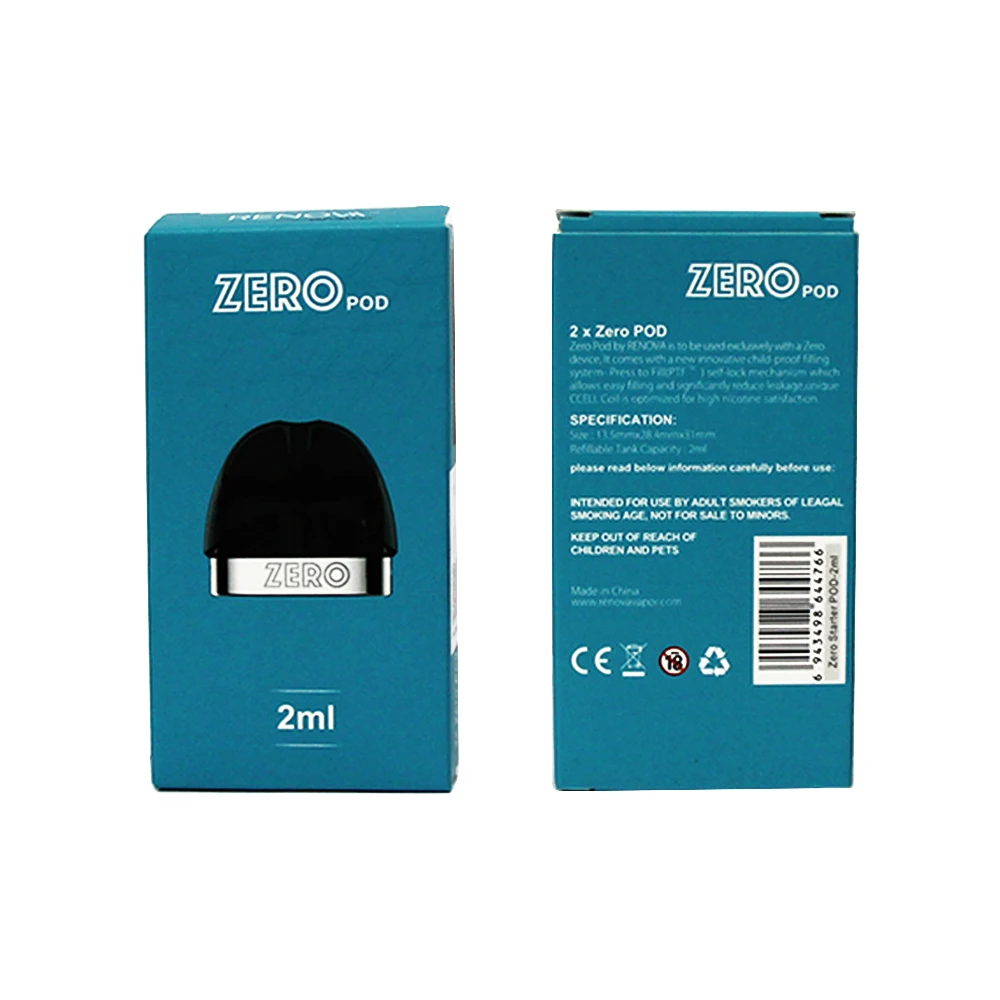 Оригинальный картридж Vaporesso Renova Zero Pod Емкость 2 мл и 1.0ohm CCELL/сетчатая катушка