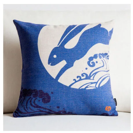 Декоративный чехол для подушки в японском стиле укиё Э|decorative throw|message pillowgift pillow |