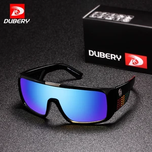 Солнцезащитные очки DUBERY 2018, мужские, спортивные, большие, солнцезащитные очки в ретро-оправе со светоотражающим покрытием, брендовые, класса люкс, UV400