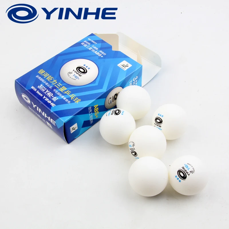Мячи для настольного тенниса YINHE Galaxy 3 звезды пластиковые 40 + ITTF одобренные белые