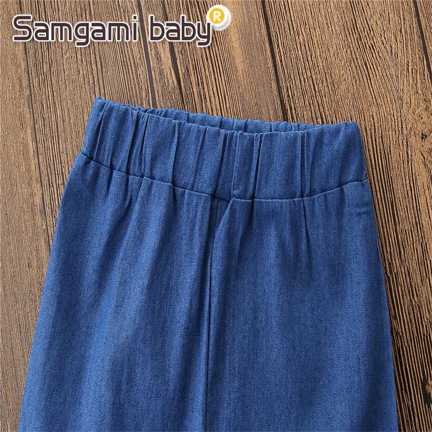 Одежда SAMGAMI для малышей мама и я Детские однотонные расклешенные брюки девочек