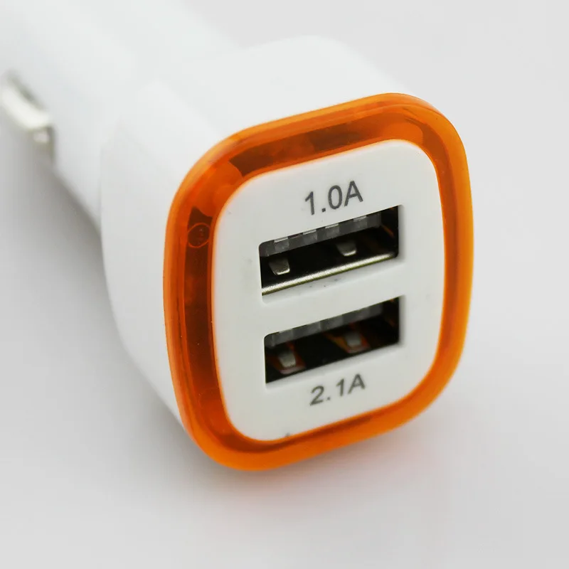 Автомобильное светодиодное Зарядное устройство USB двойной автомобиль для