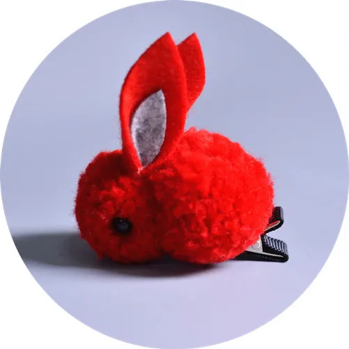 Red hair clip Детские резинки для волос кролик заколки Для женщин девочек резинка для волос заколки для волос для детей эластичные хвост держатель женские аксессуары для волос заколки для волос - Цвет: Red hair clip