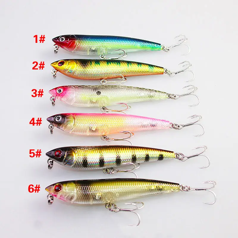 Большая Распродажа 2 шт./лот 3D Глаза Карандаш Приманки с Рыболовный Крючок 8.5 СМ 10