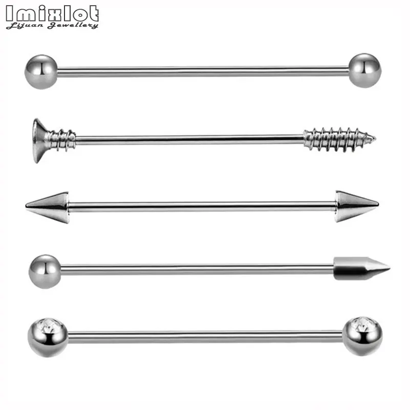 1 шт. модный винт со стрелками промышленный Штанга Для Пирсинга Ушей серьги для