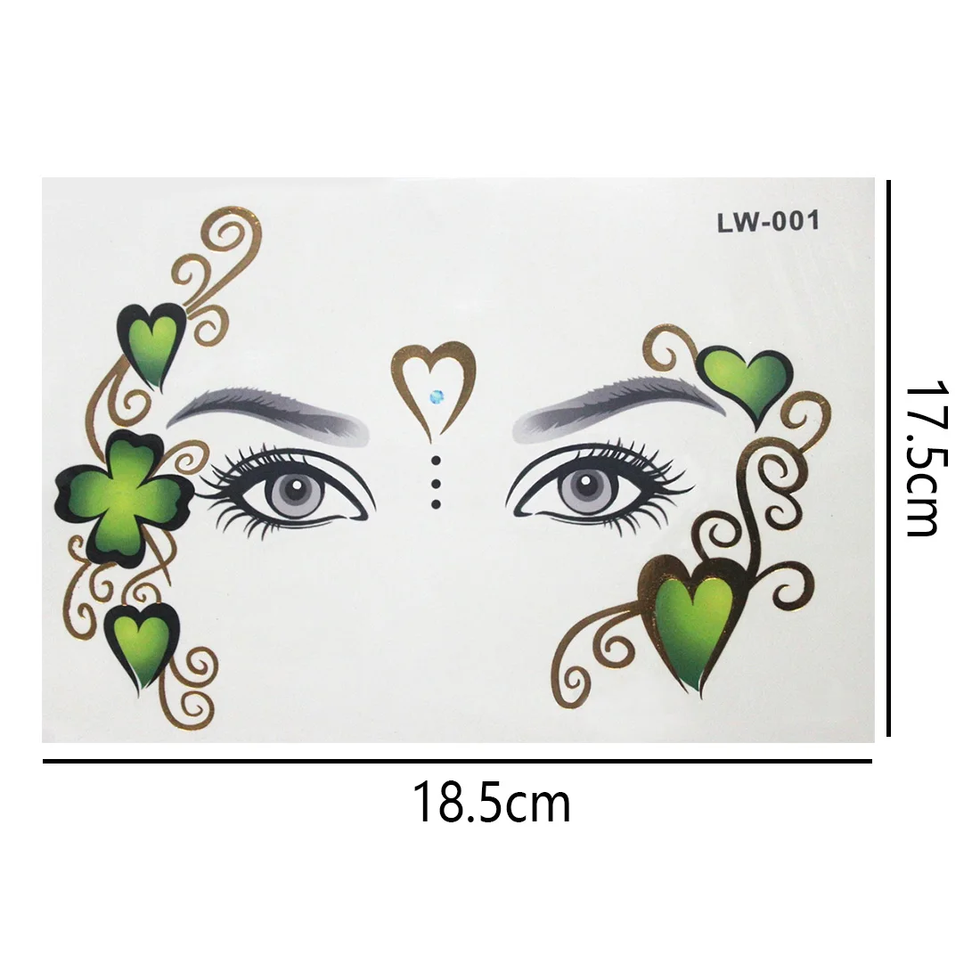 

Temperory Tattoo Golden Face Sticker And Forehead Eye Makeup Beautiful Special Colorful Tattoo Paper For women Girls Boys Men