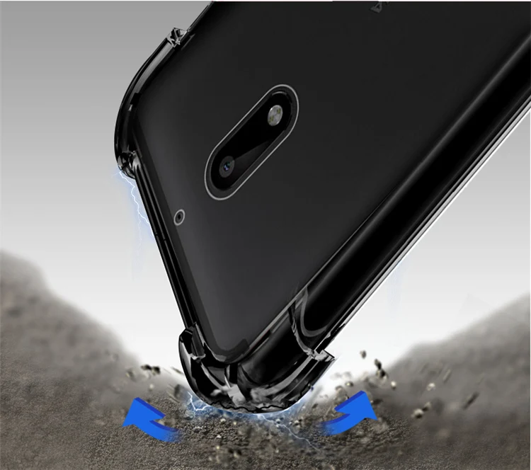 Противоскользящий силиконовый мягкий чехол для Nokia 8 Sirocco 7 Plus 1 2 3 6 X6 5 Global Dual TA-1024