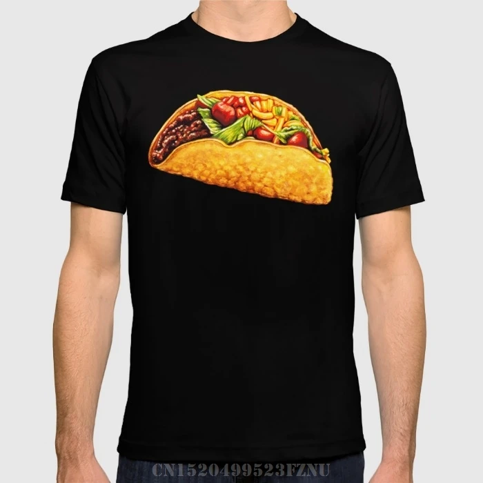 2018 Лето цена футболка Men Taco шаблон с коротким круглым вырезом характер хлопковая