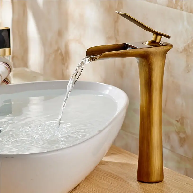 Винтажный латунный Смеситель для раковины 6 цветов|sink faucet|mixer bathroomvintage sink faucet |