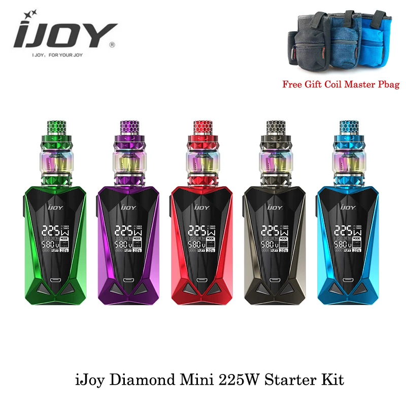 225 Вт iJoy Diamond Мини поле Mod электронная сигарета с алмазной Sub Ом Танк 5 мл бесплатная