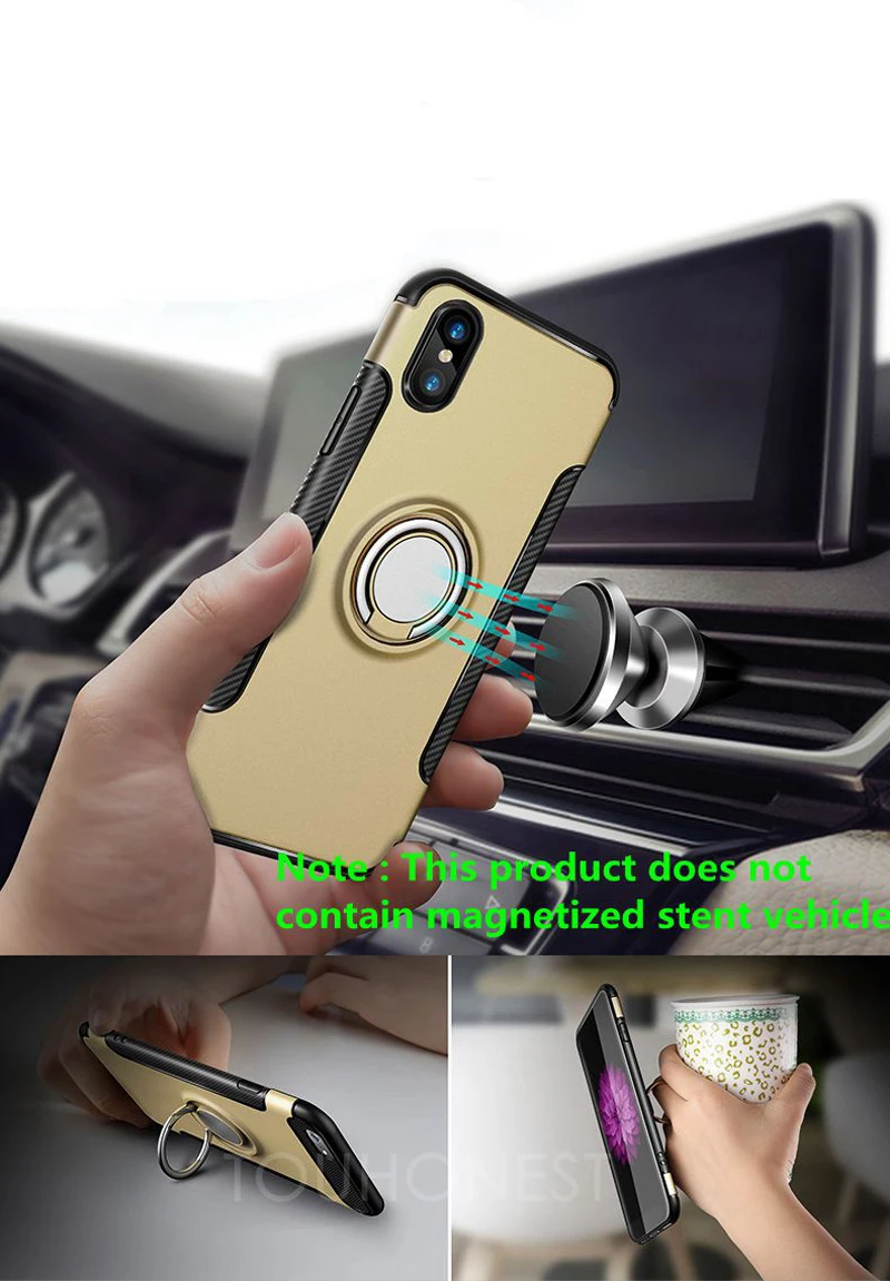 Противоударный чехол для huawei P20 lite Коврики 10 Pro P10 lite Honor 10 9 8 lite 7X P9 Коврики 9 V10 Nova 3 3i кольцо-держатель на палец крышка