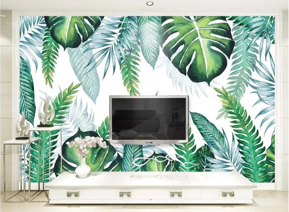 

Текстильные обои Beibehang Европейский стиль 3D скандинавские листья