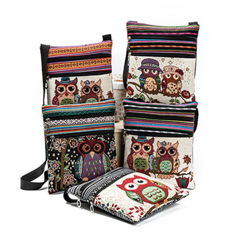 Для женщин Курьерские сумки Женская сумочка с клапаном из плотной ткани принтом