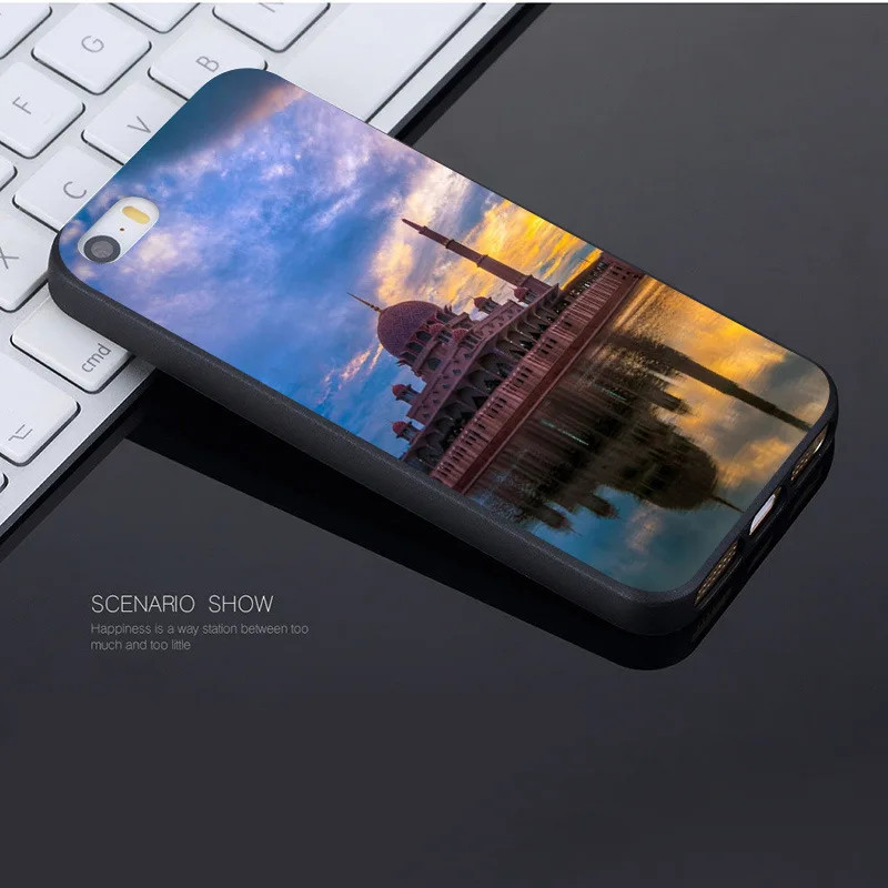Мусульманские исламские цитаты Sceneary Аллах Coque Shell чехол для телефона Apple iPhone 8 7 6 6S