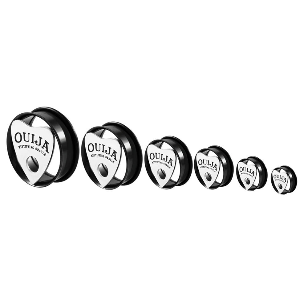 2 шт ушко ouija одиночное расклешенное тоннель 10 мм-30 мм ушные затычки измерительные сережки полые затычки расширитель уха растягивание