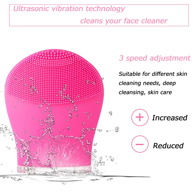 Electric Facial Cleansing Brush Soft Silicone Face IPX7 Waterproof USB Rechargeable Washing | Красота и здоровье