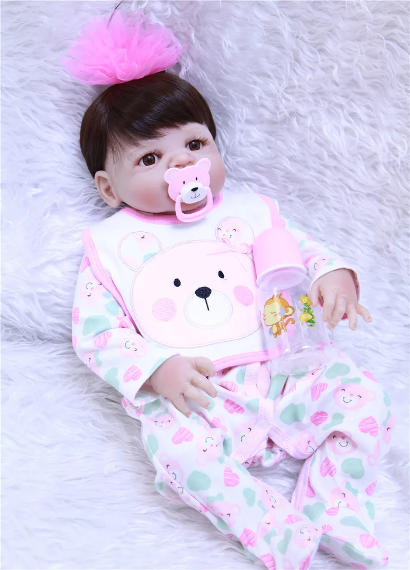 NPK reborn babies doll toy 22&quot full silicone girl baby for child gift real new born bebe-reborn menina bonecas | Игрушки и хобби