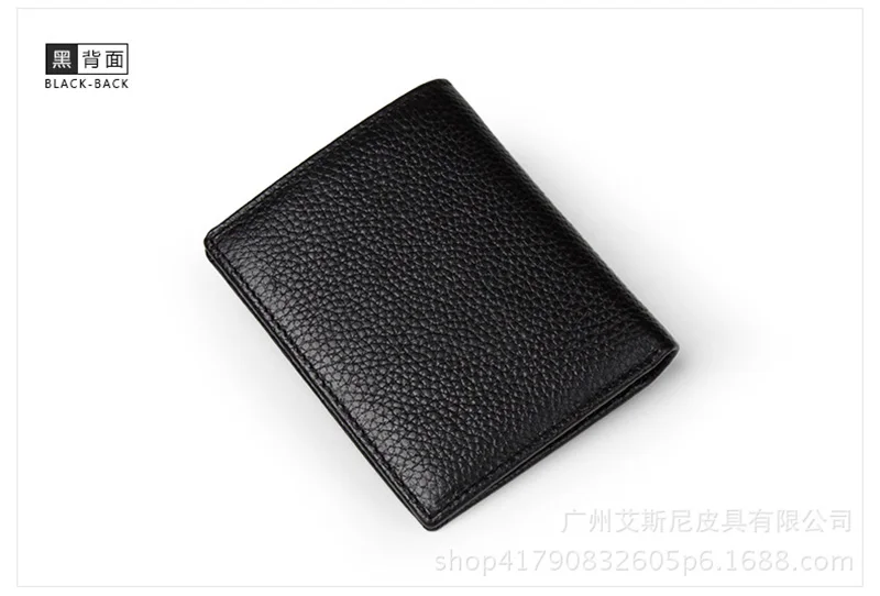 DIDE Coffee Black Purse For Men Genuine Leather Men's Wallets Small Thin Male Wallet Card Holder Cowskin Soft Mini Purses