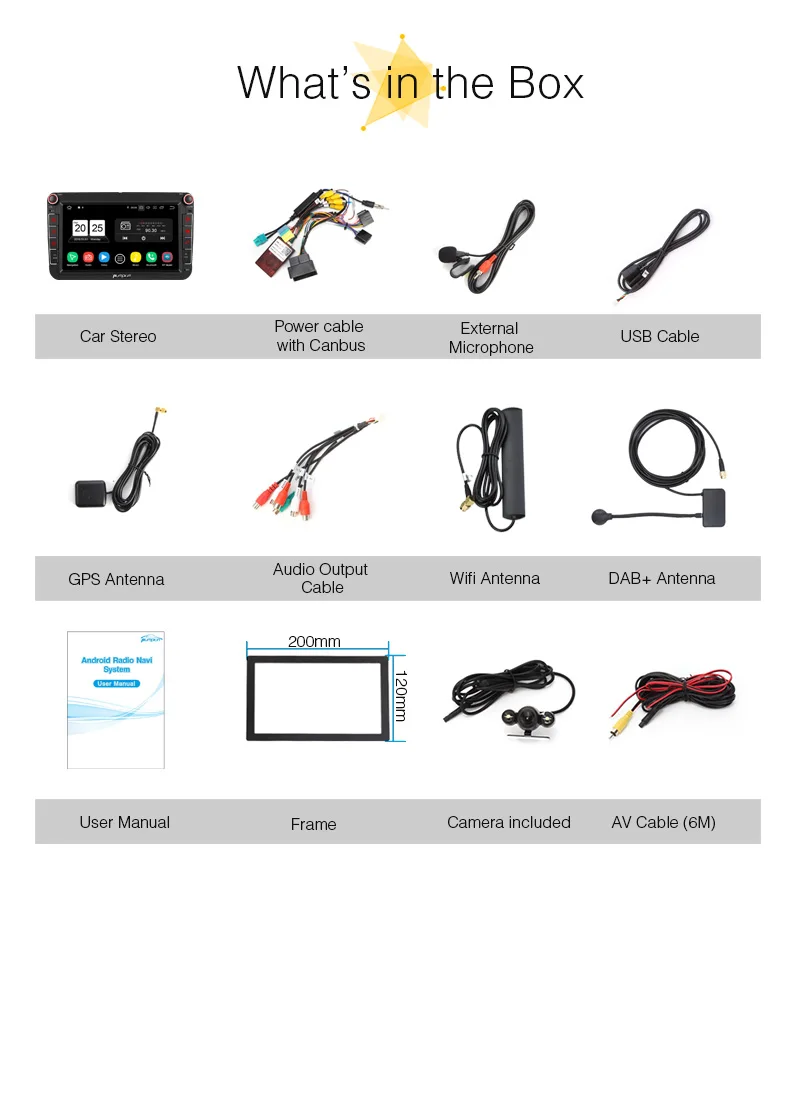Тыква четырехъядерный 2 Din 8 ''Android 9 0 GPS стерео аудио без DVD плеер для Volkswagen/Skoda/Golf