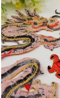 Швейные принадлежности Аксессуары для одежды Опера Национальная вышивка ткань дракон железный цветок 8188# субсидии для пирографии.