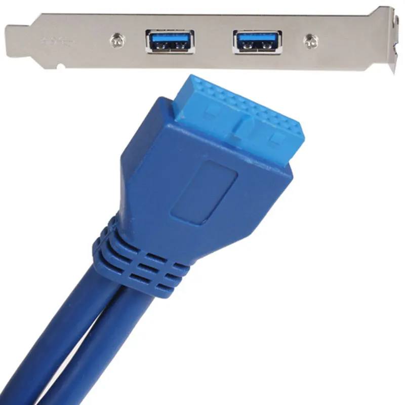 USB 3.0 Female to Motherboard 20 Pin Male Power Adapter Back Panel Bracket Extension Data Transfer Cable Connector For Computer |