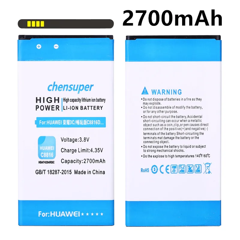 

Новая аккумуляторная батарея HB474284RBC для Huawei C8816 C8816D C8817L G615 G620