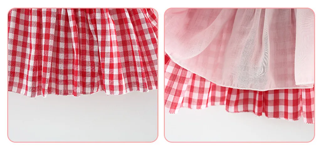 Kids Dresses for Girls 2019 summer Baby Girl Casual Summer Sleeveless O-neck Bow Plaid Princess Dress Vestidos Dropshippng | Детская