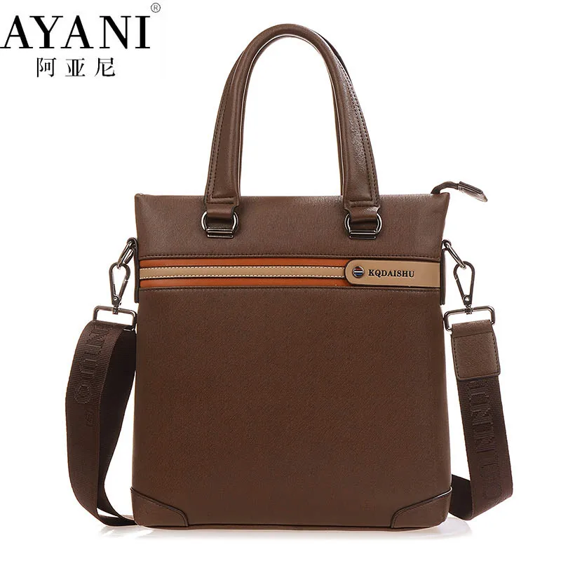 AYANI Марка 100% Мужские портфели сумки Супер высокое качество деловые на ремне Кожа