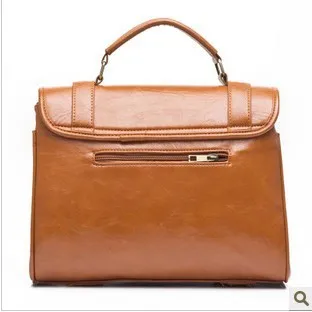 Star Korean box package VIVI magazine retro wind oil leather bag briefcase cross body bags women handbags T217 |