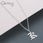 Ожерелье из нержавеющей стали для женщин и мужчин, ювелирные изделия, табличка с именем, оригинал K ожерелья с подвесками в виде букв, мужские друзья