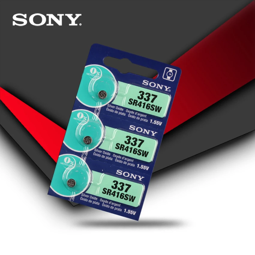 10 шт. Новинка sony 337 SR416SW 1,55 в оксид серебра часы батарея SR416SW 337 Кнопка монетница Сделано в Японии
