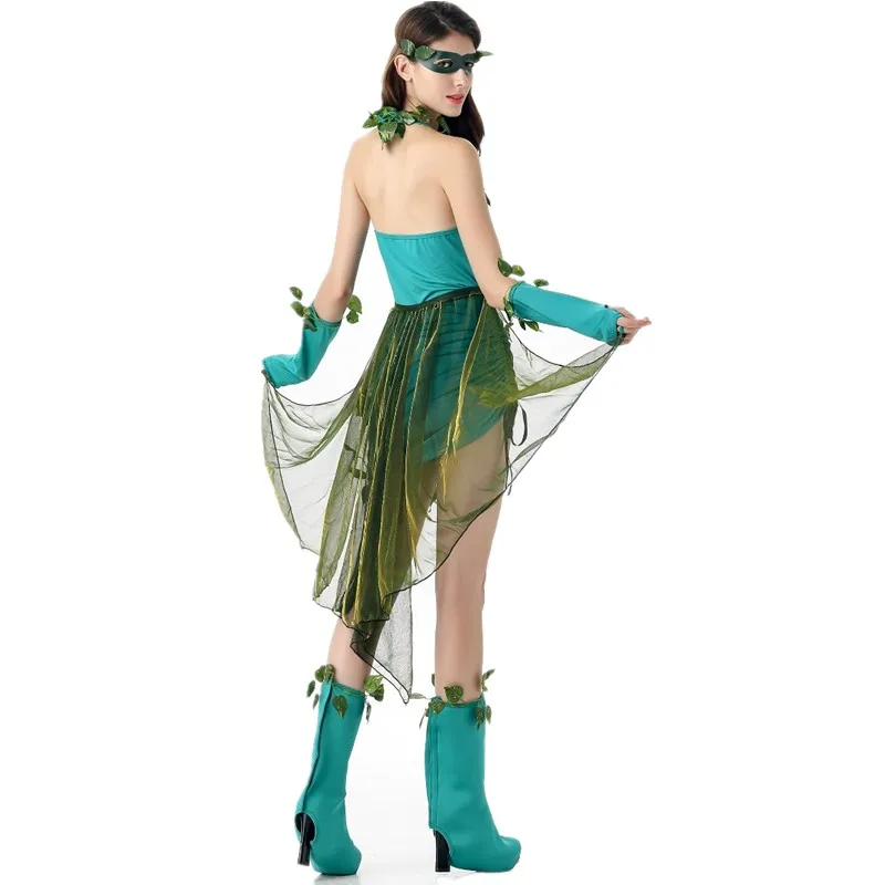 Женский костюм для косплея эльфа с зеленым лесом и цветами|Праздничные костюмы| |