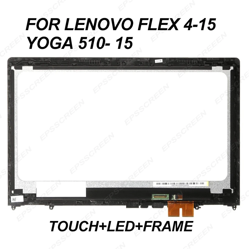 replacement 15 6 for lenovo yoga 510 15 flex 4 15 assembly led lcdtouch screen digitizer display front glass panelbezel free global shipping