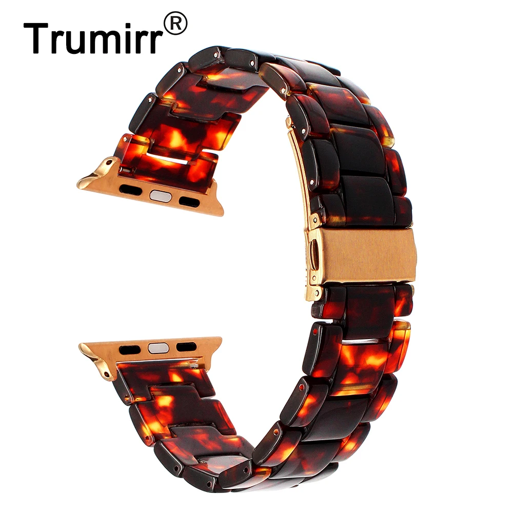 

Trumirr Resin Band for iWatch Apple Watch Series 8 7 SE 6 5 4 3 2 1 38/40/41/42/44/45/49mm Women Men Band Replacement Strap